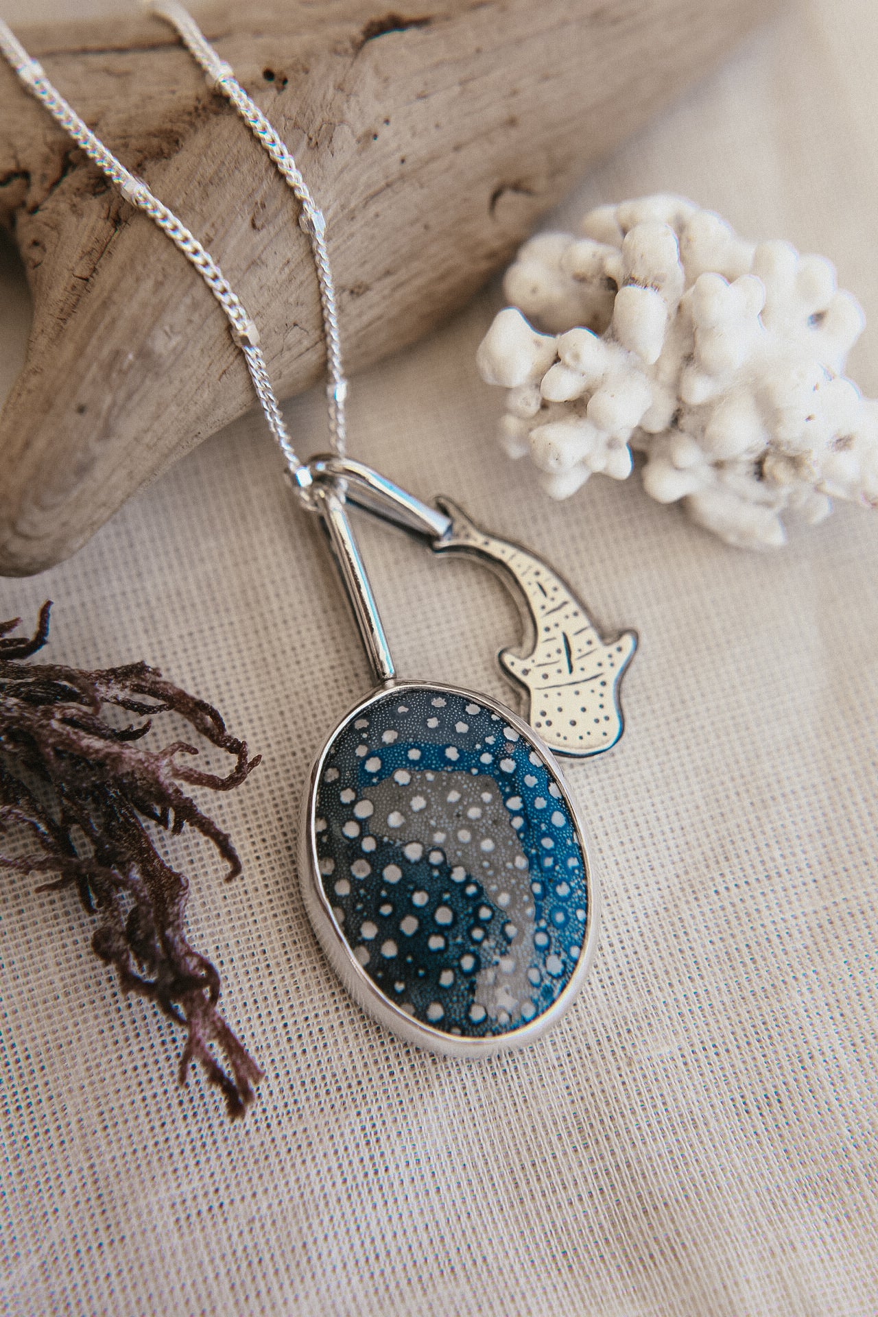 Ocean Drops Necklace - Blue Coral #2