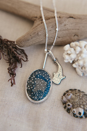 Ocean Drops Necklace - Blue Coral #2