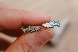 Whale Shark Post Earrings