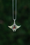 Manta Ray Pendant with Opal