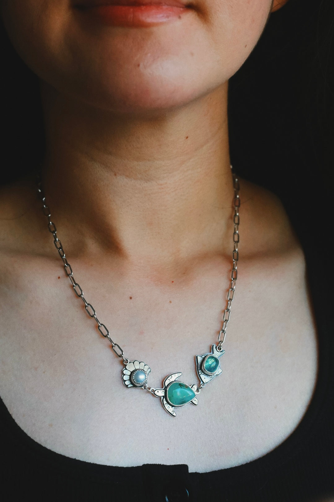 Under the Sea Necklace - Aqua