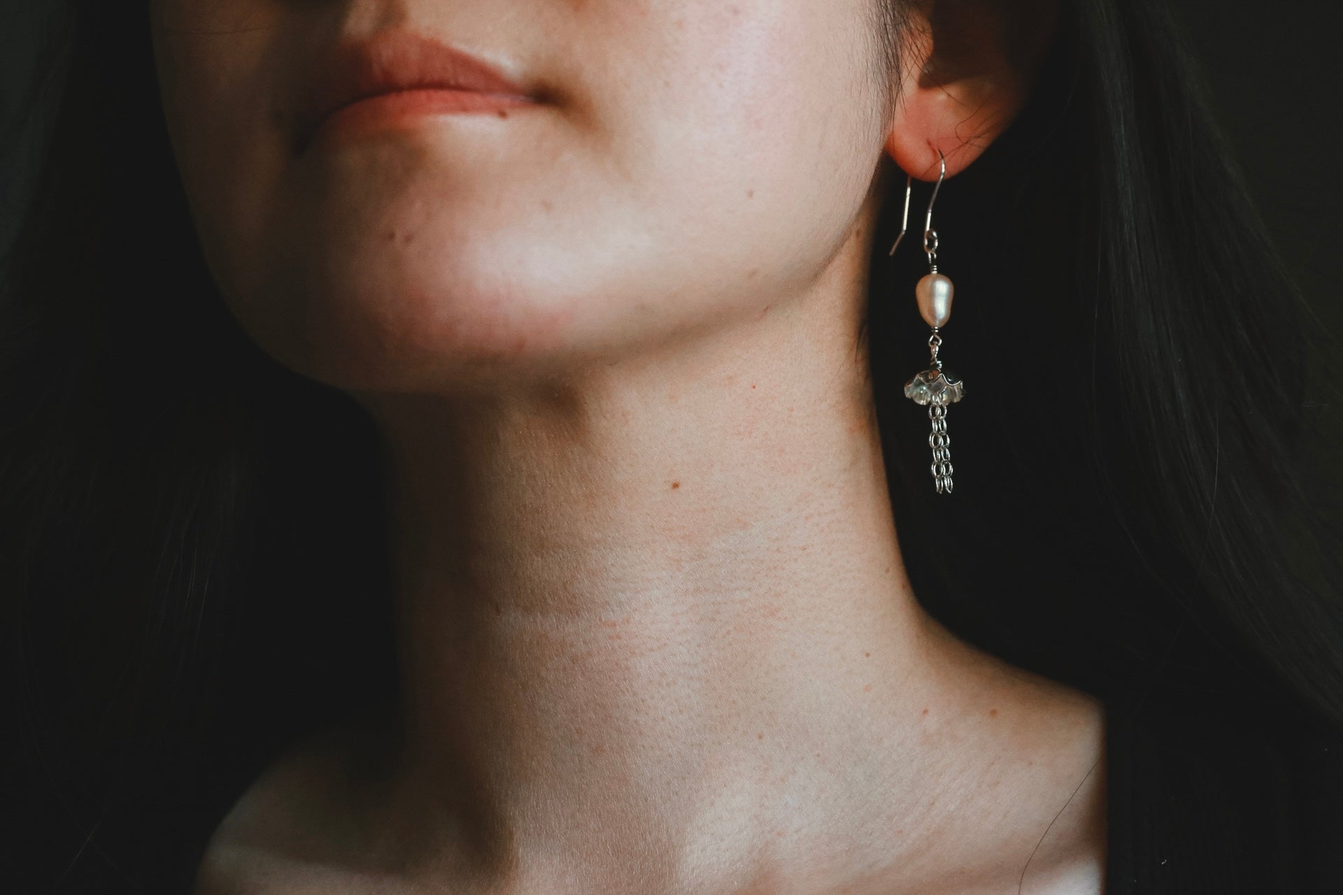 Jellyfish Earrings with Pearls