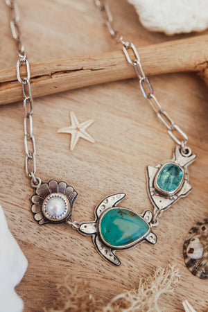 Under the Sea Necklace - Aqua