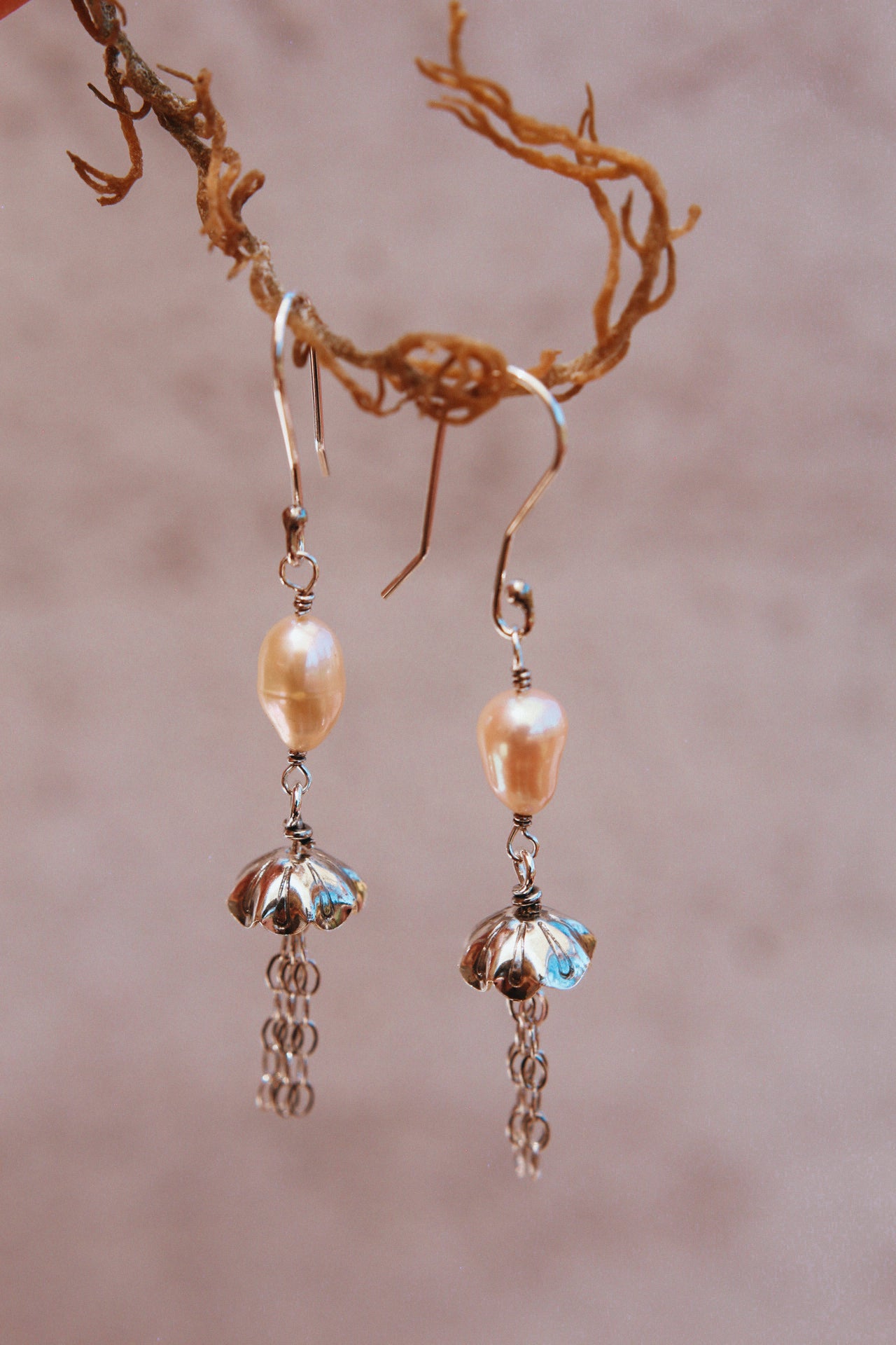 Jellyfish Earrings with Pearls