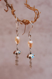 Jellyfish Earrings with Pearls