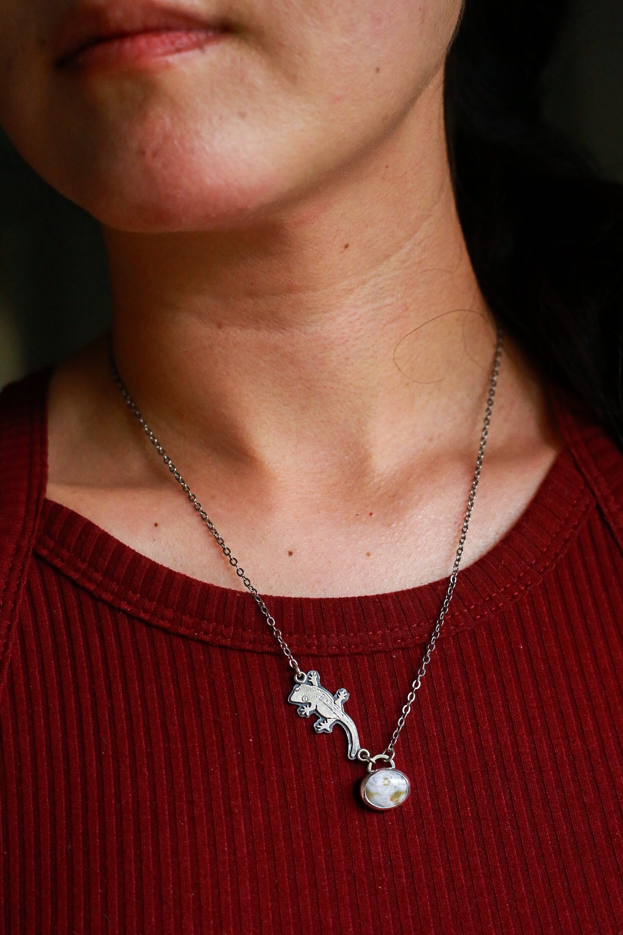 Crested Gecko Necklace