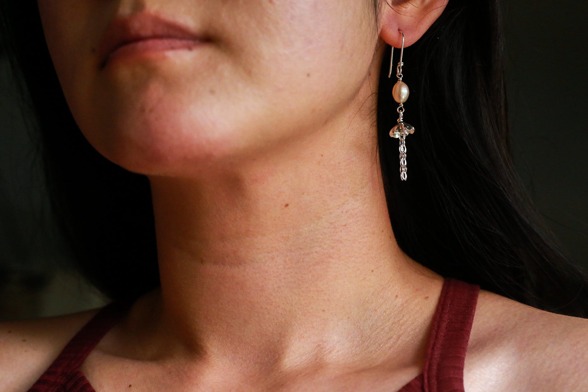 For Ronnie - Jellyfish Earrings with Pearls