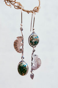 Chameleon Earrings with Jasper