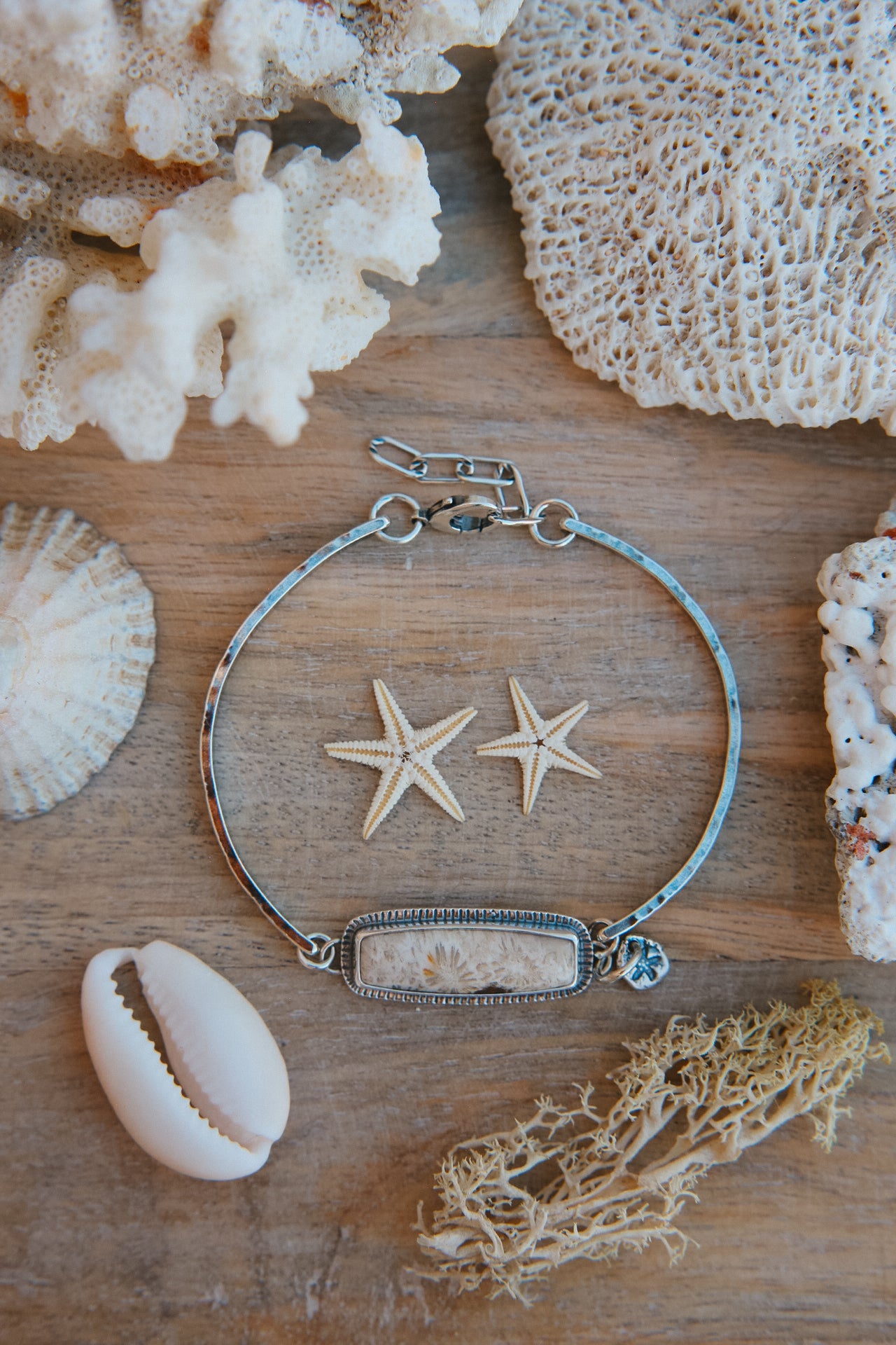 Floral Coral Bracelet #1