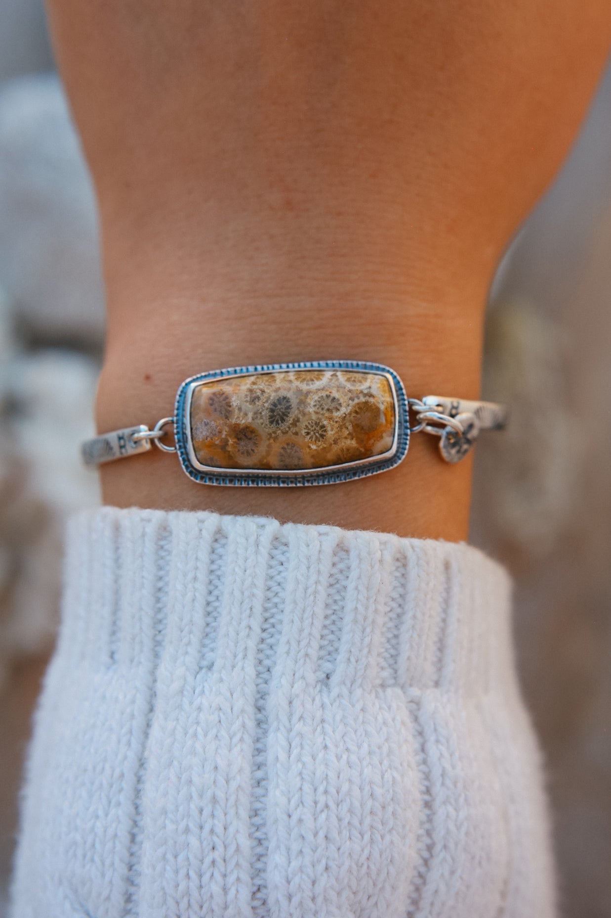 Floral Coral Bracelet #2