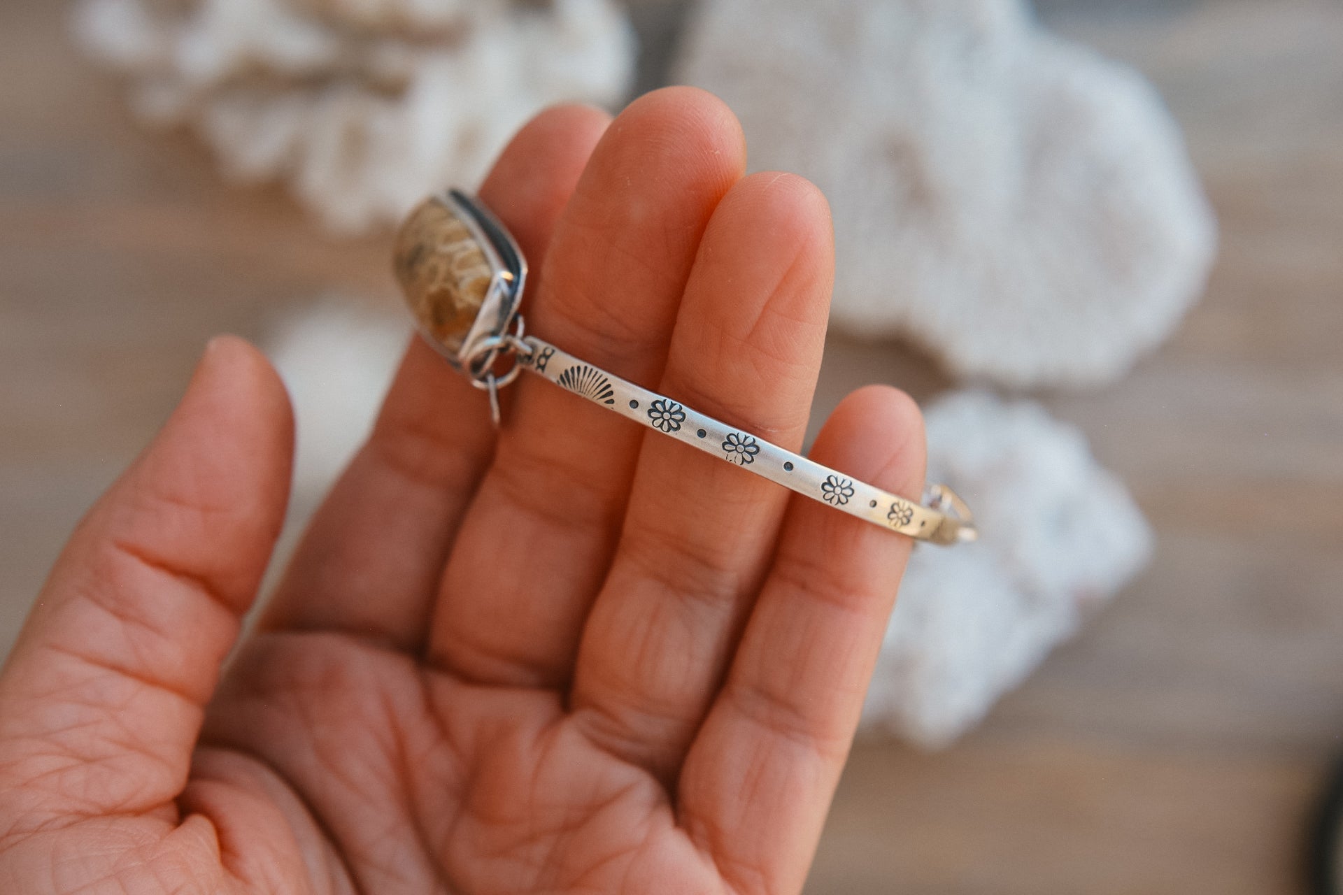 Floral Coral Bracelet #2