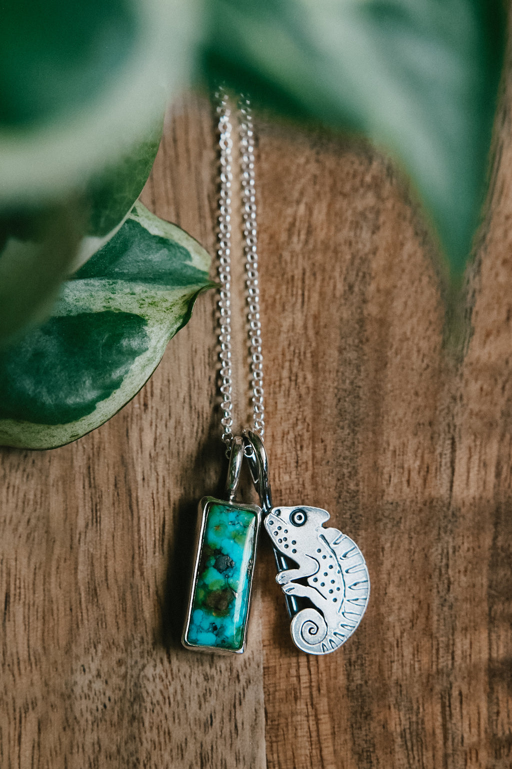 Chameleon Charm Necklace