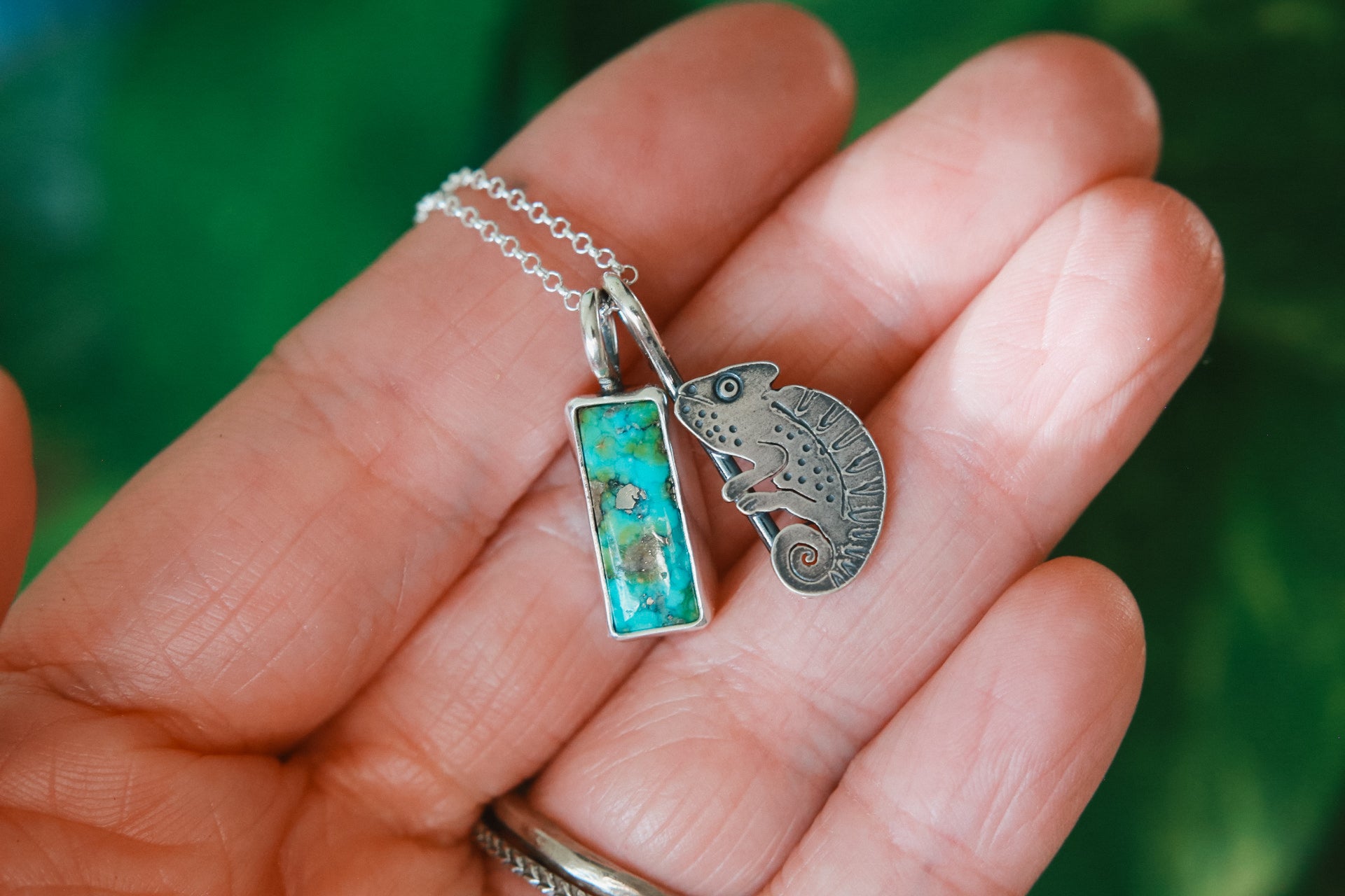 Chameleon Charm Necklace