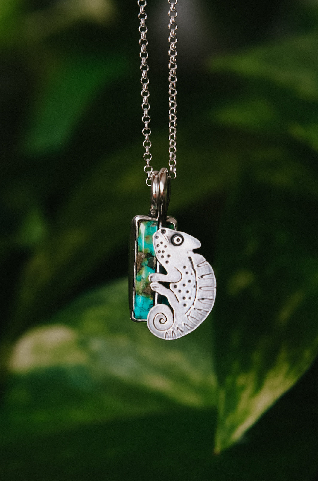 Chameleon Charm Necklace