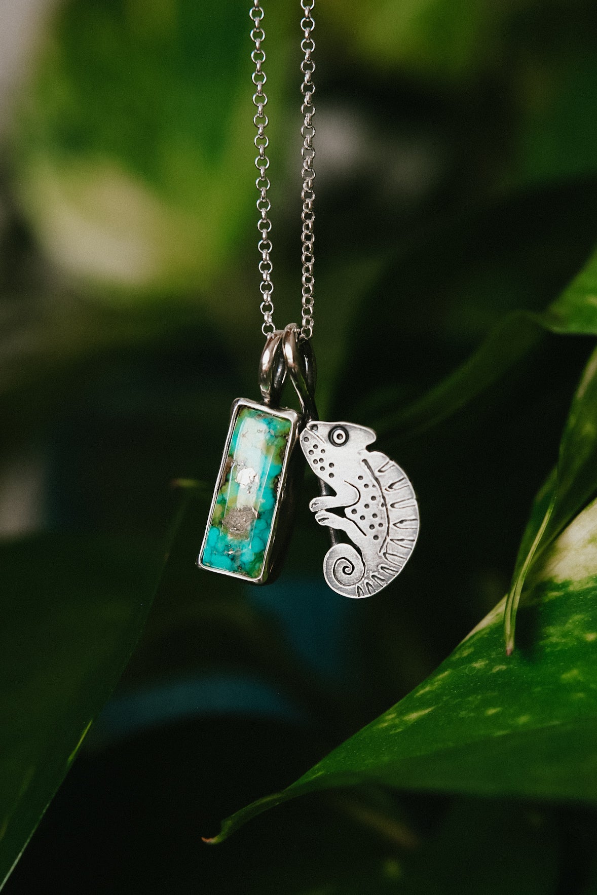 Chameleon Charm Necklace