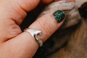 Chunky Wave Ring - Silver