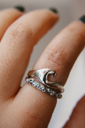 Chunky Wave Ring - Silver